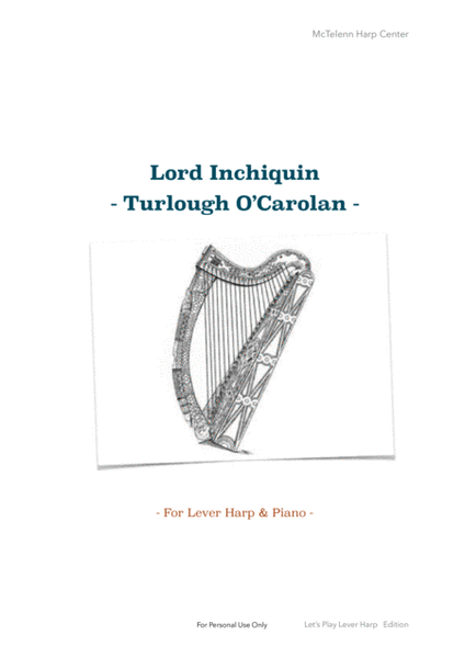 Lord Inchiquin / O'Carolan - intermediate & 34 String Harp | McTelenn Harp Center