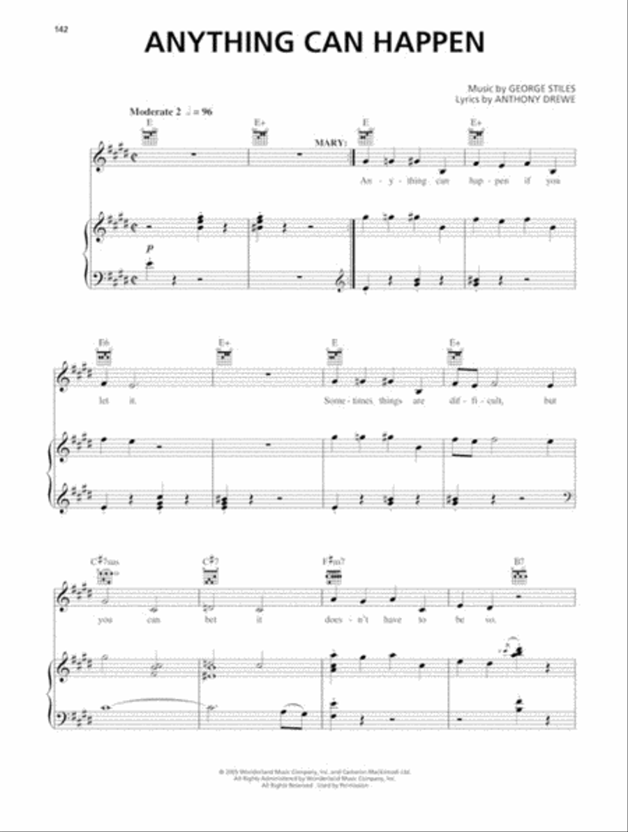 Mary Poppins Piano, Vocal scores gallery preview page 7