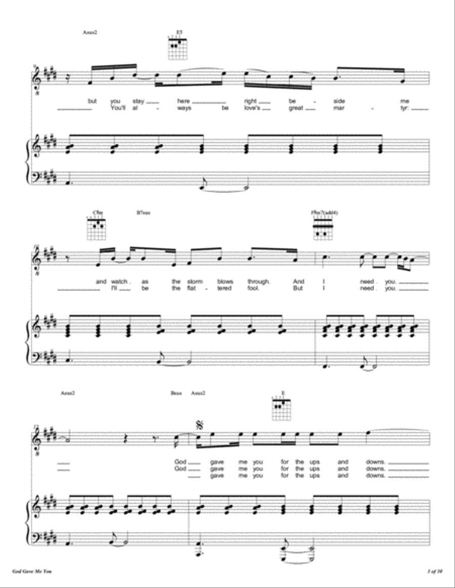 God Gave Me You Voice scores gallery preview page 4
