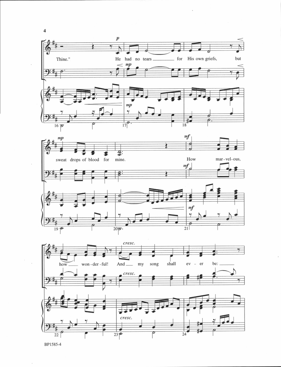 My Savior's Love - Larson 4-Part scores gallery preview page 4