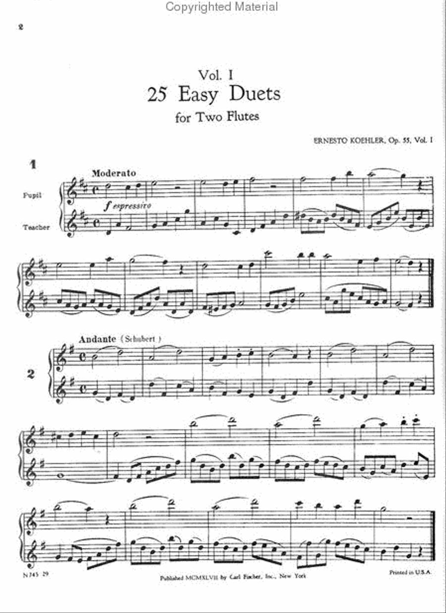 40 Progressive Duets Flute Duet scores gallery preview page 2
