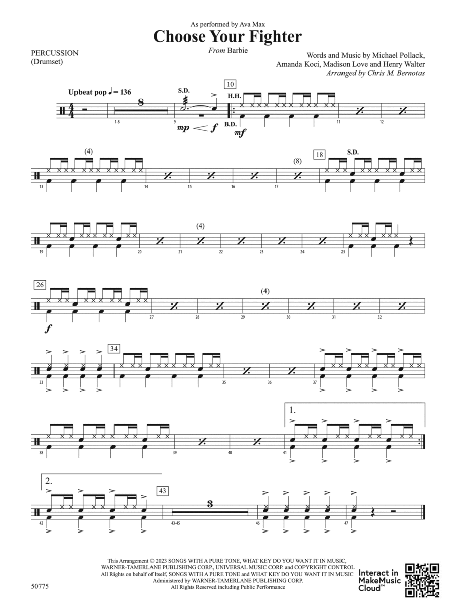 Choose Your Fighter: 1st Percussion String Orchestra scores gallery preview page 1