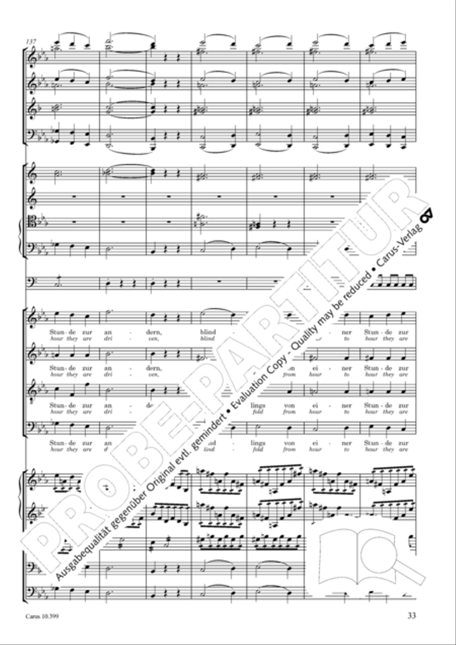 Schicksalslied, Op. 54 4-Part scores gallery preview page 34