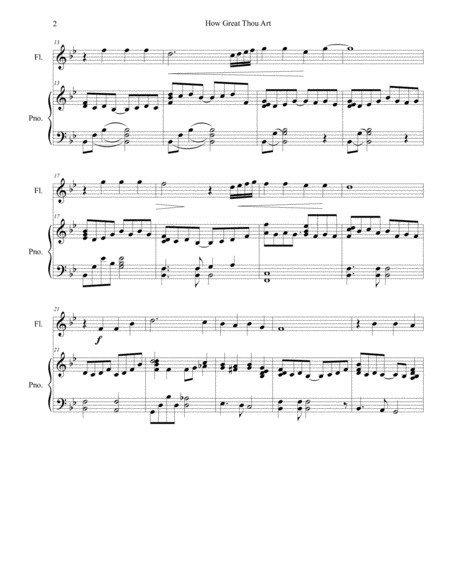 How Great Thou Art - for Flute and Piano image number null