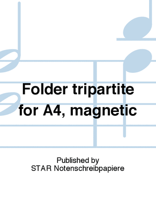 Folder tripartite for A4, magnetic