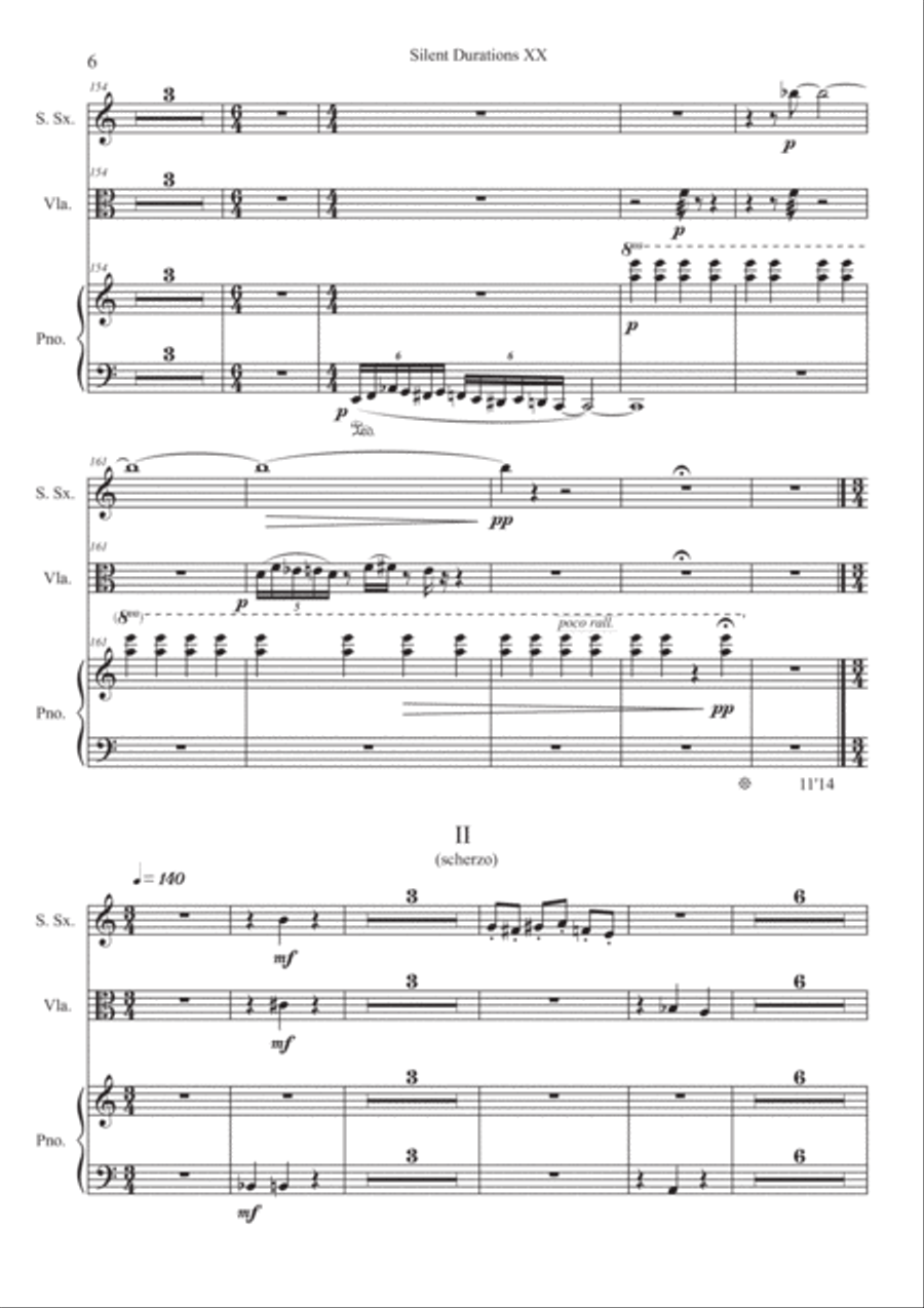 Silent Durations XX (a Zen experience) Small Ensemble scores gallery preview page 6
