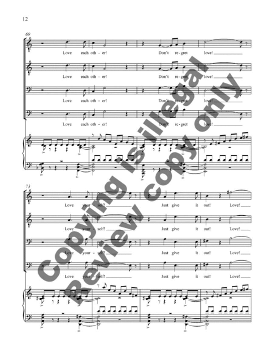 Love (Choral Score) Love (Choral Score) TTBB scores gallery preview page 14
