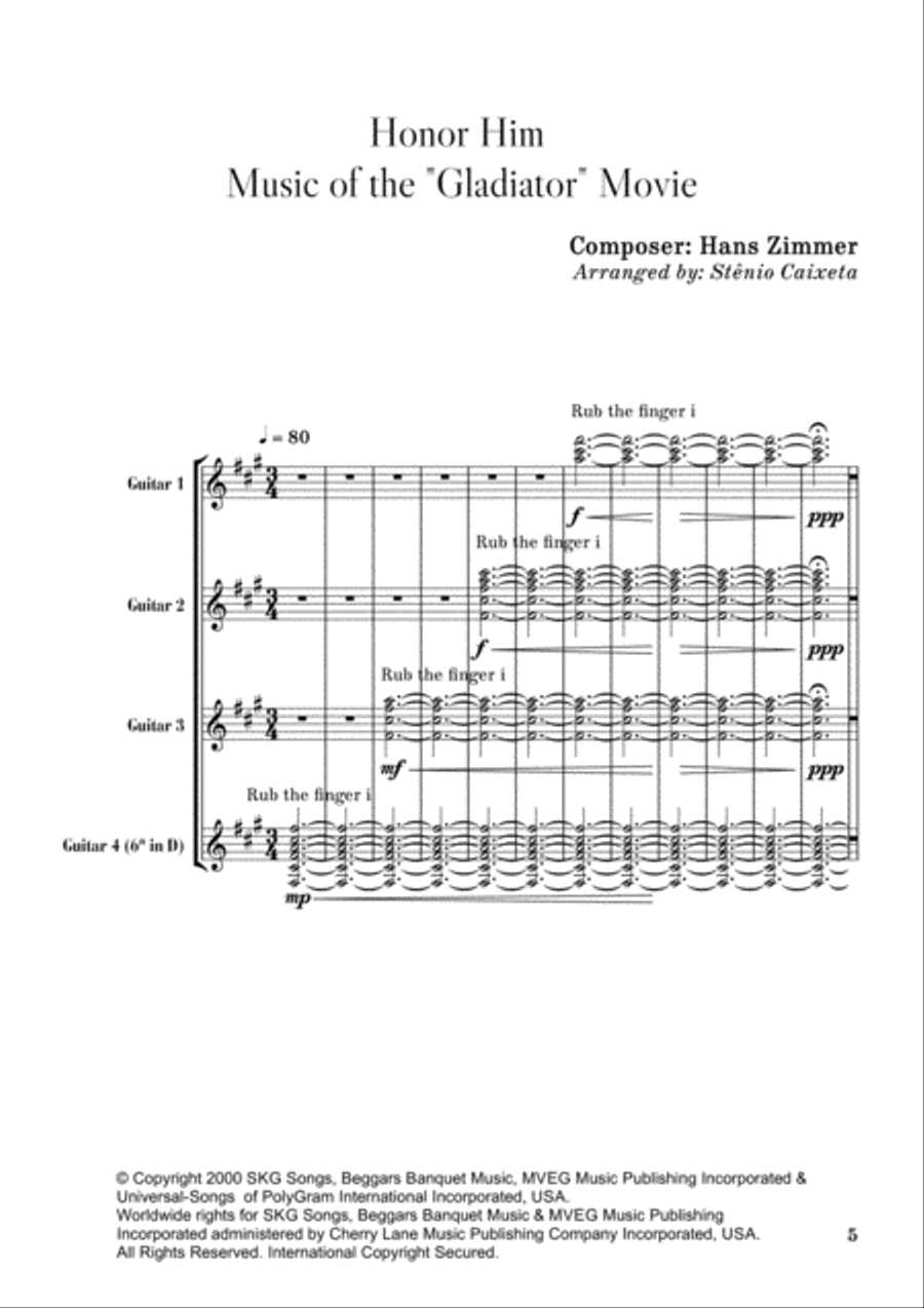 Honor Him Guitar Solo scores gallery preview page 5