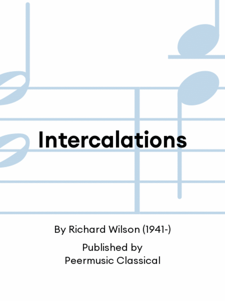 Intercalations Chamber Music scores gallery preview page 1