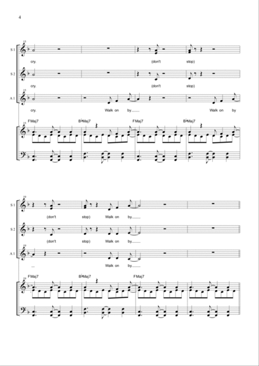 Walk On By SSA scores gallery preview page 4