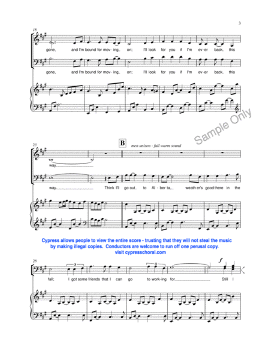Four Strong Winds 4-Part scores gallery preview page 3