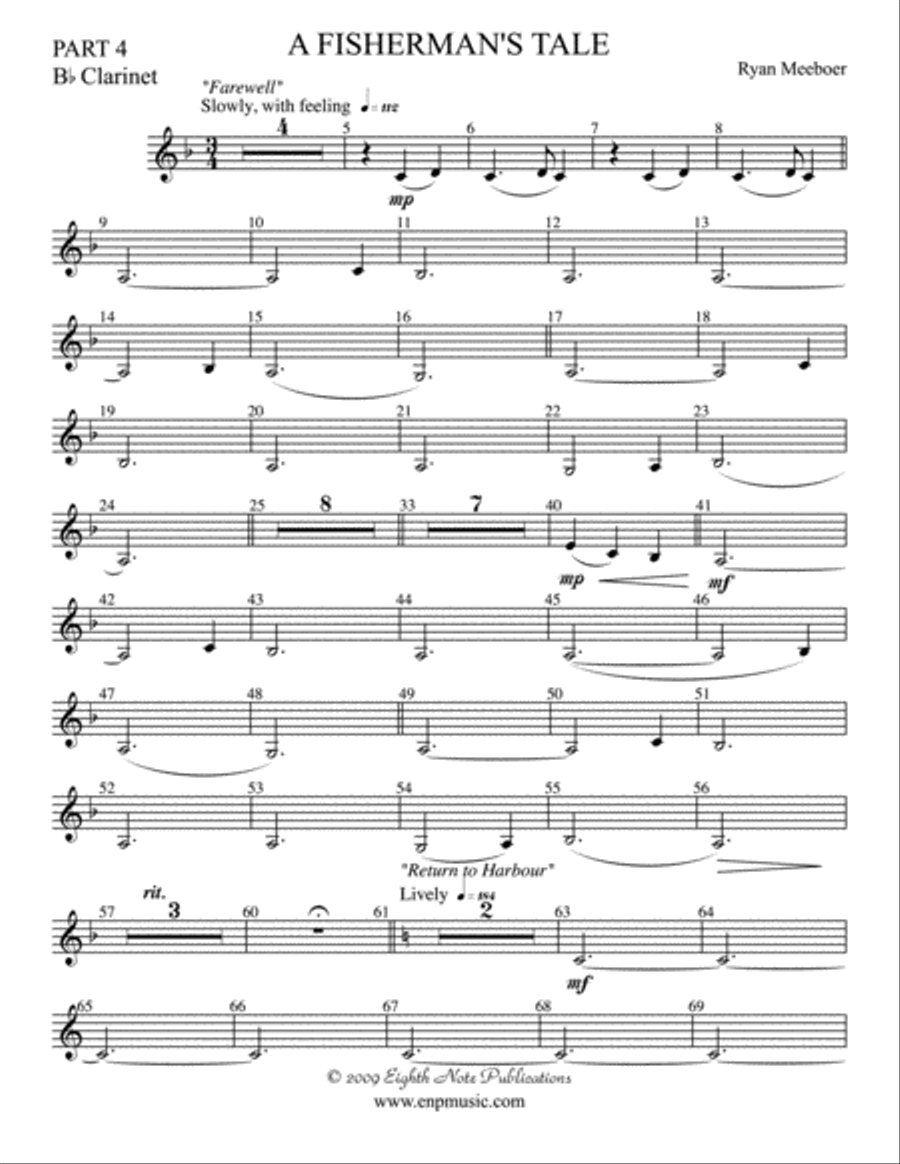 A Fisherman's Tale: Part 4 in C Woodwind Ensemble scores gallery preview page 1