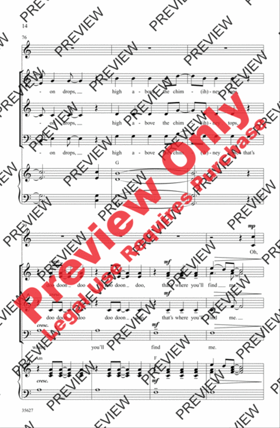 Over the Rainbow Over the Rainbow 3-Part scores gallery preview page 14