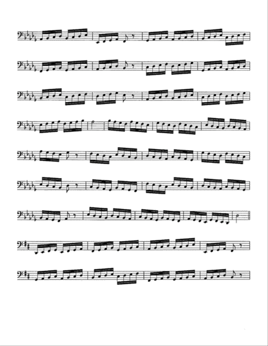 Exercises in Double Crotchets Tuba scores gallery preview page 5