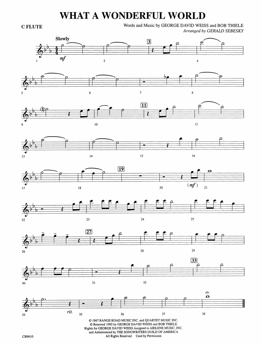 What a Wonderful World: Flute