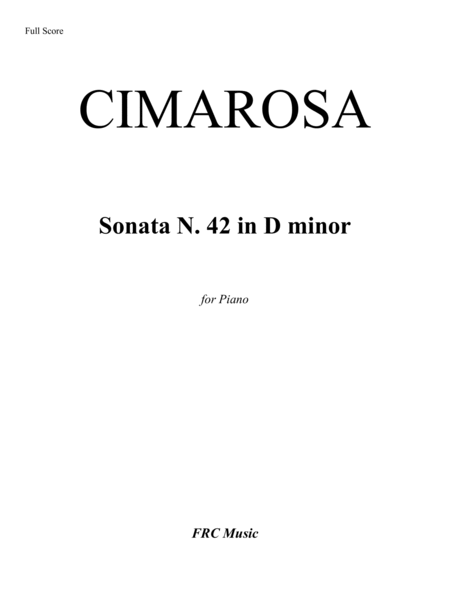 Cimarosa: Sonata No. 42 in D minor (as played by Víkingur Ólafsson) image number null