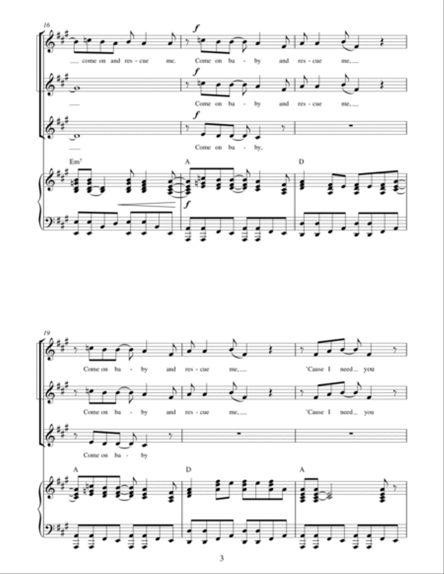 Rescue Me (arr. Berty Rice) SSA scores gallery preview page 3