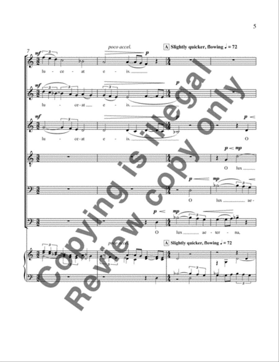 Lux aeterna 4-Part scores gallery preview page 4
