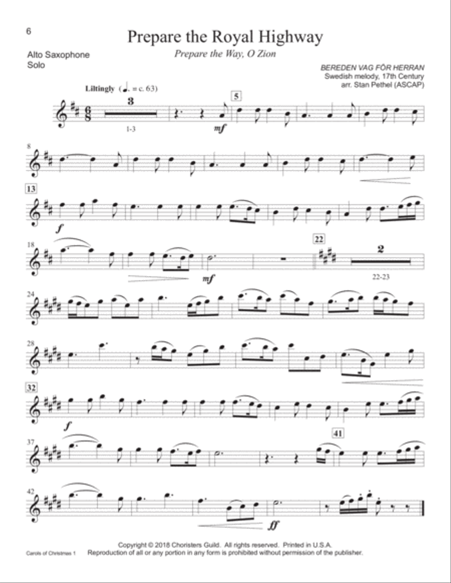 Carols of Christmas, Set 1 - Eb Alto Saxophone Alto Saxophone scores gallery preview page 4