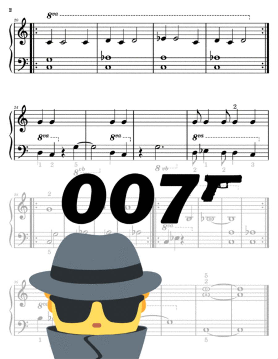 James Bond Theme Voice scores gallery preview page 2