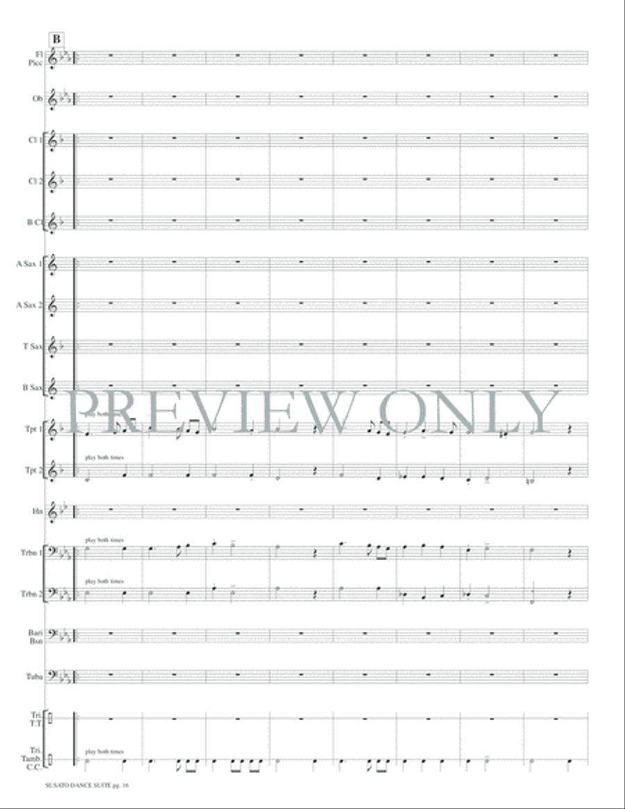 Susato Dance Suite (from Danserye) Concert Band scores gallery preview page 19