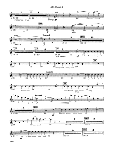 Symphony No. 3 for Band: 1st B-flat Cornet