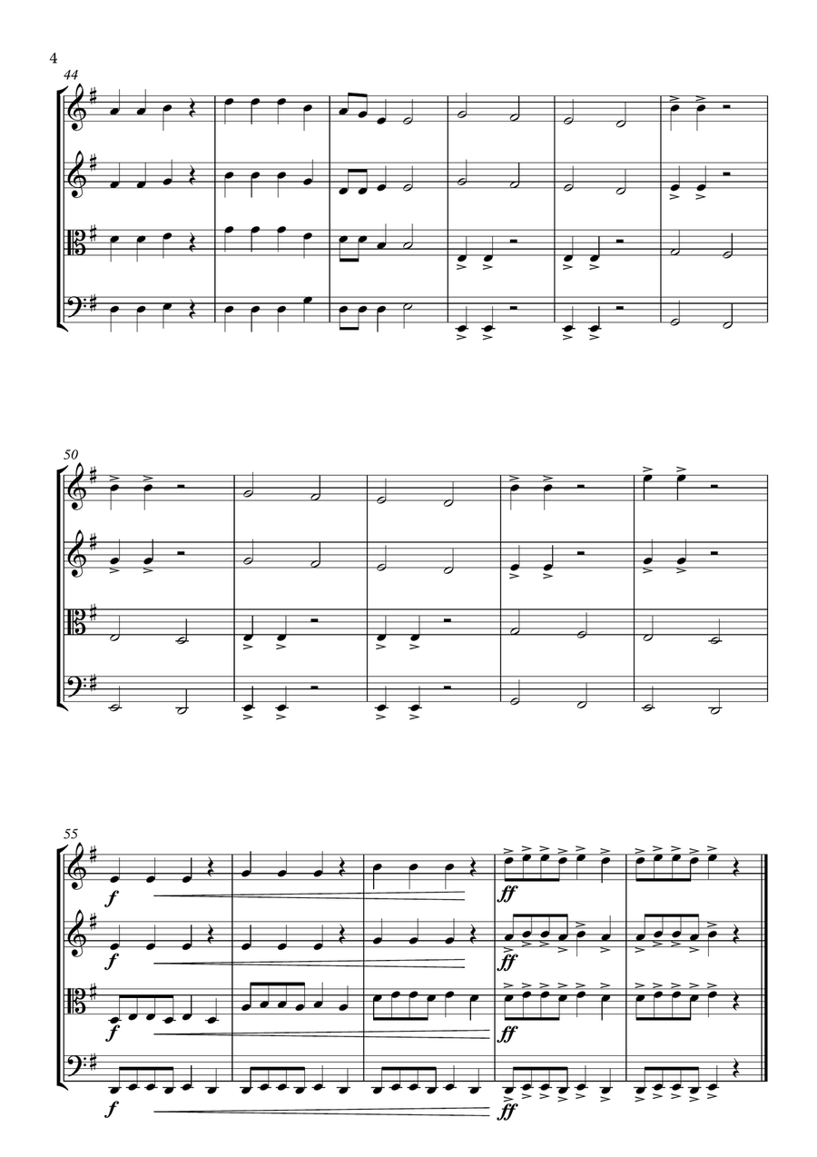 We Will Rock You String Quartet scores gallery preview page 4