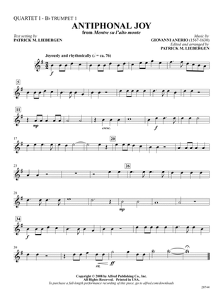 Antiphonal Joy (from Mentre su l'alto monte): 1st B-flat Trumpet