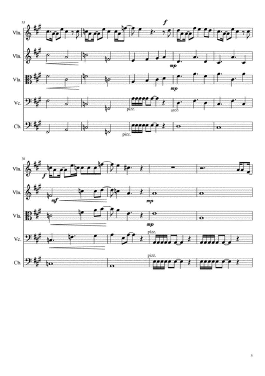 Shame In You Shame In You String Quartet scores gallery preview page 5