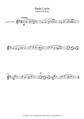 Santa Lucia - Italian Folk Song (Clarinet)