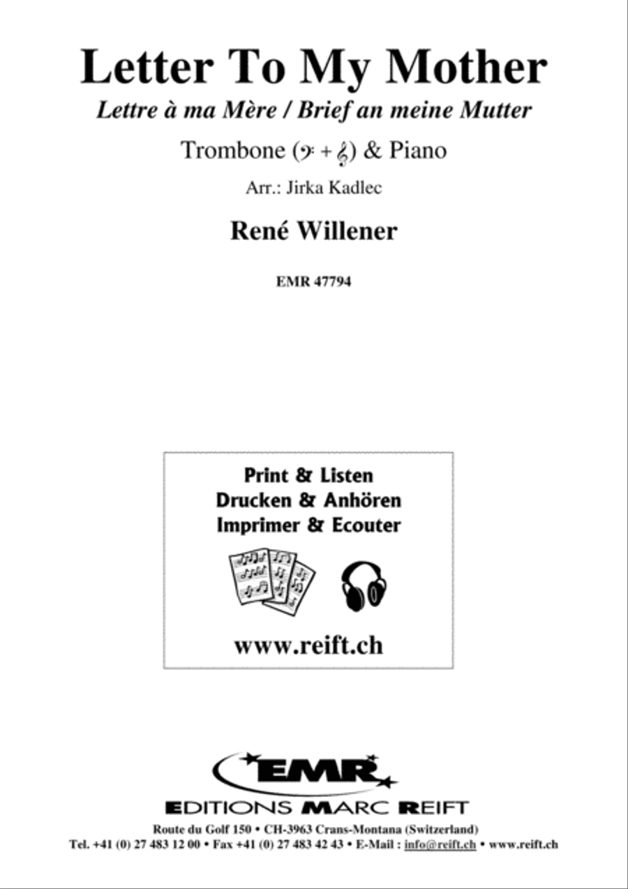 Letter To My Mother Piano Accompaniment scores gallery preview page 1
