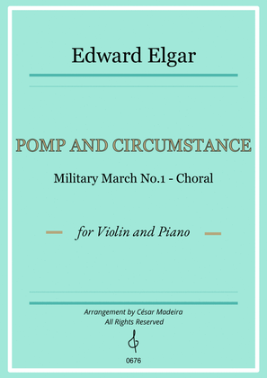 Book cover for Pomp and Circumstance No.1 - Violin and Piano (Full Score and Parts)