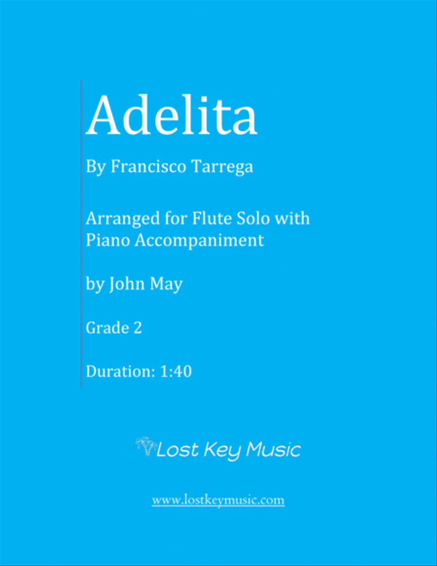 Adelita-Flute Solo (Optional Piano Accompaniment) Chamber Music scores gallery preview page 2
