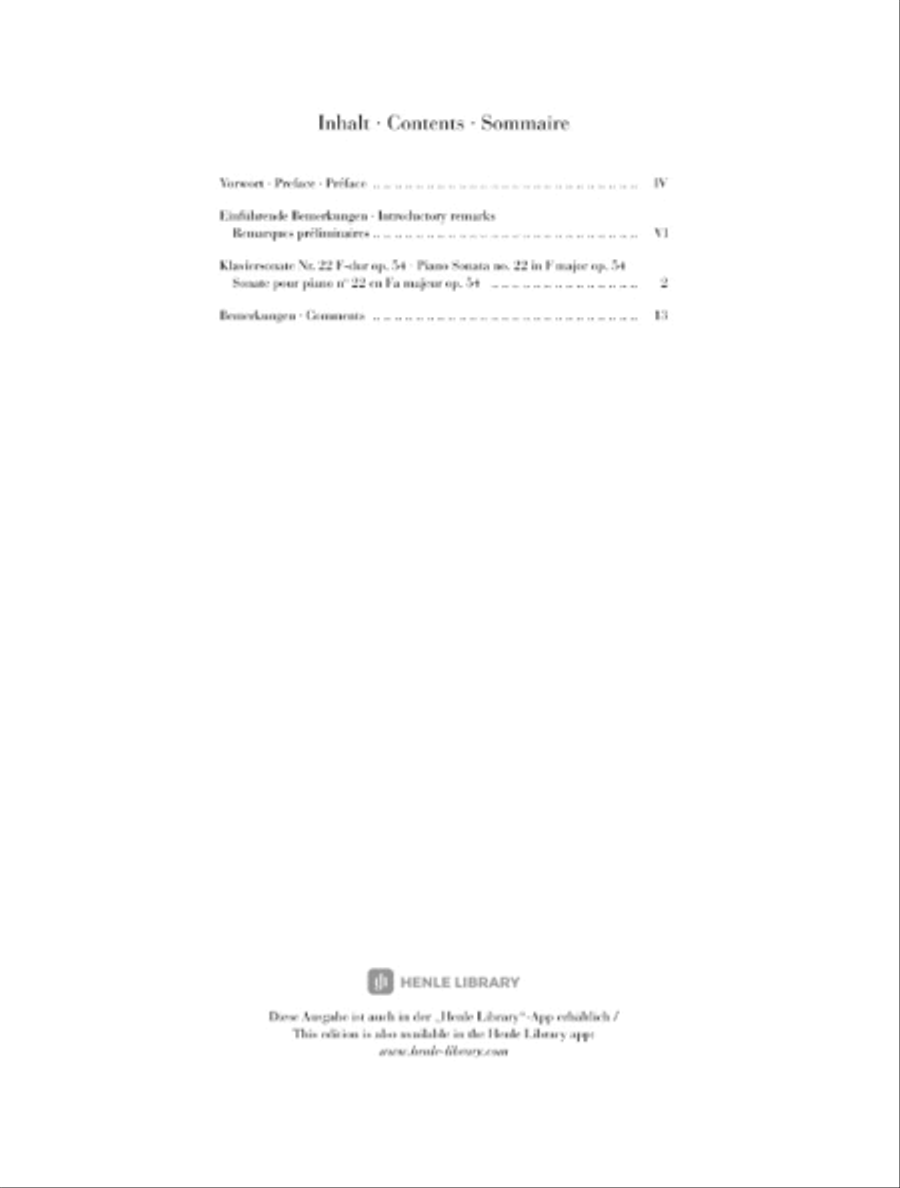 Piano Sonata No. 22 F Major Op. 54 Piano Solo scores gallery preview page 2