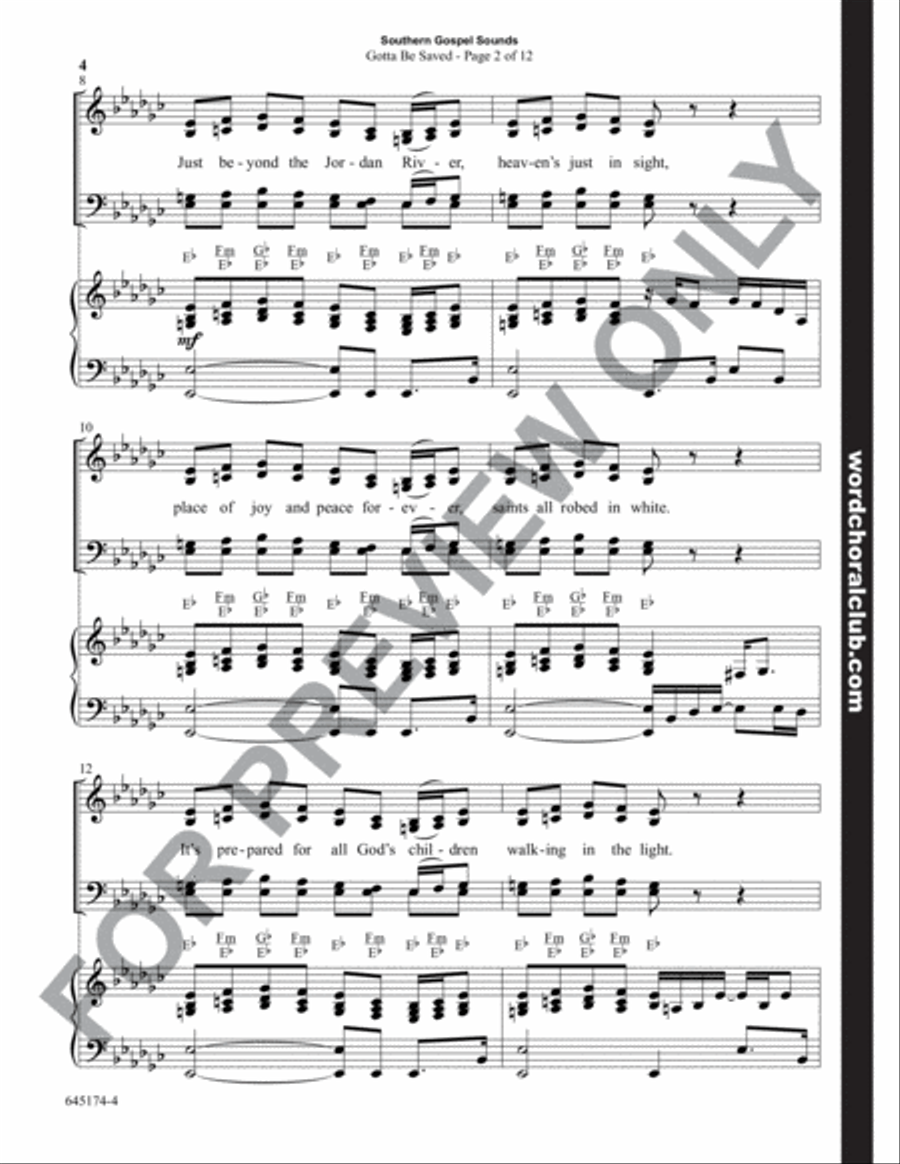 Southern Gospel Sounds - Choral Book 4-Part scores gallery preview page 5