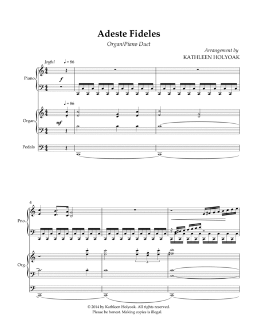 Adeste Fideles Organ Solo scores gallery preview page 2