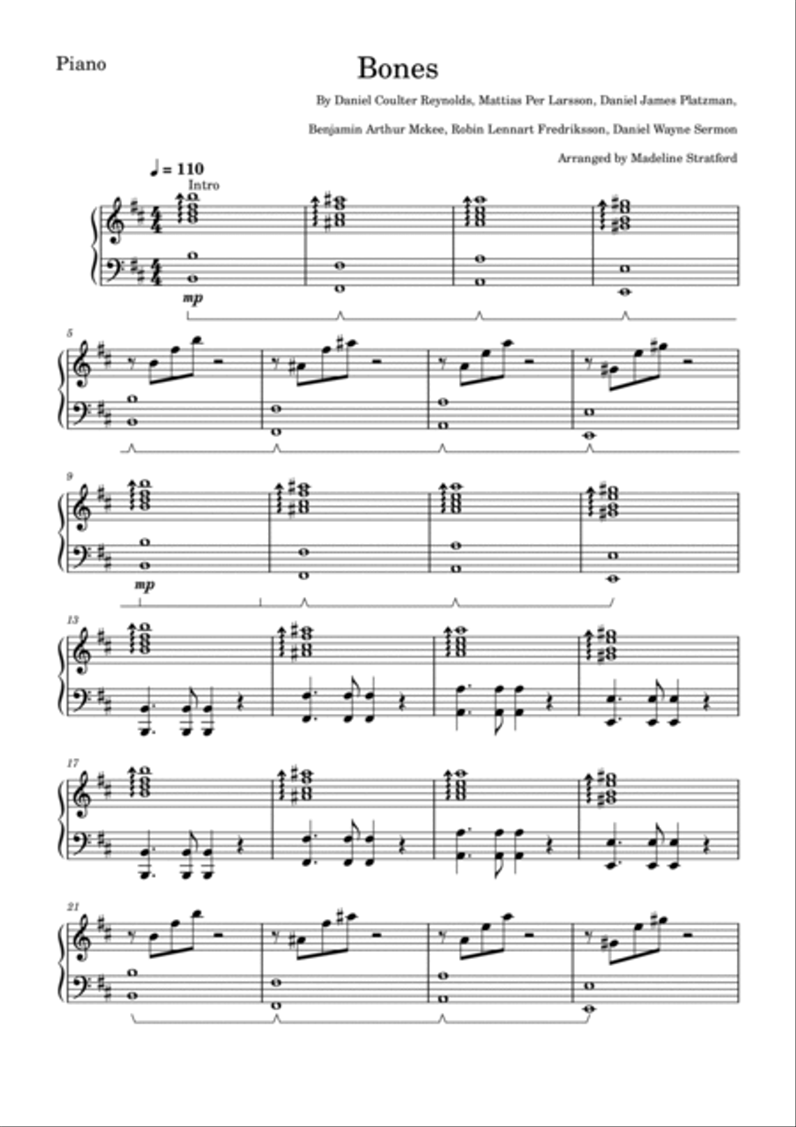 Bones Violin Solo scores gallery preview page 6