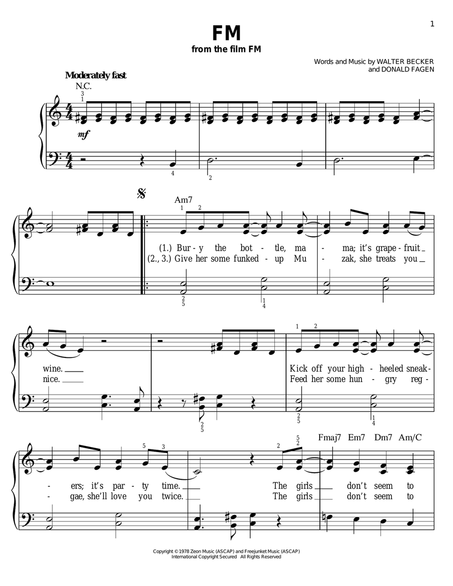 FM Easy Piano scores gallery preview page 1