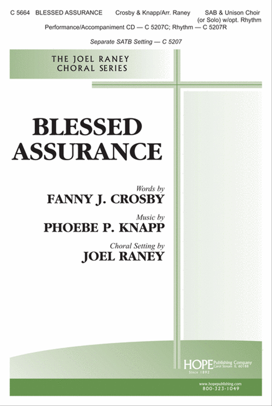 Blessed Assurance Unison Choir scores gallery preview page 1