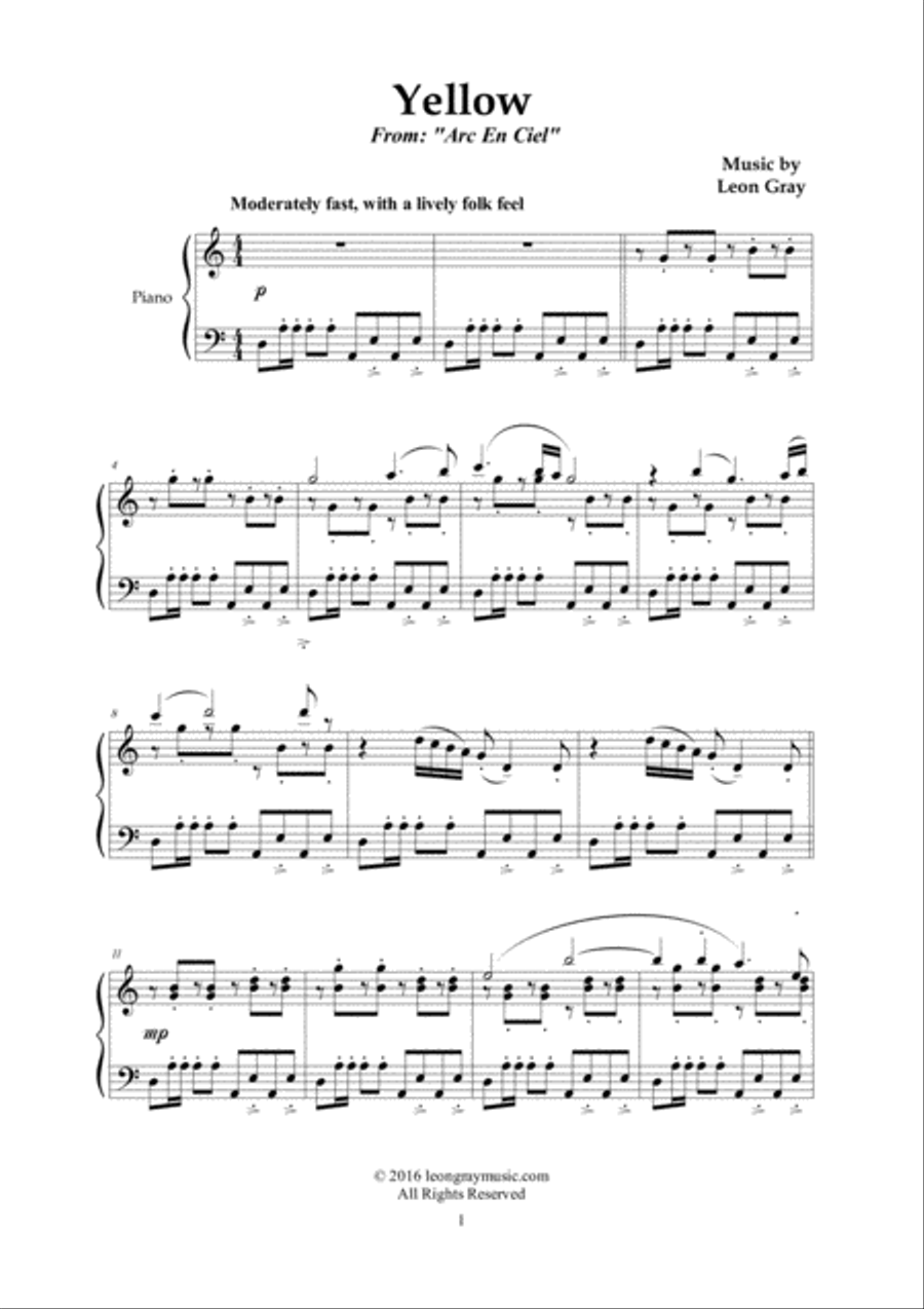 Yellow - Mvt. 3 from 