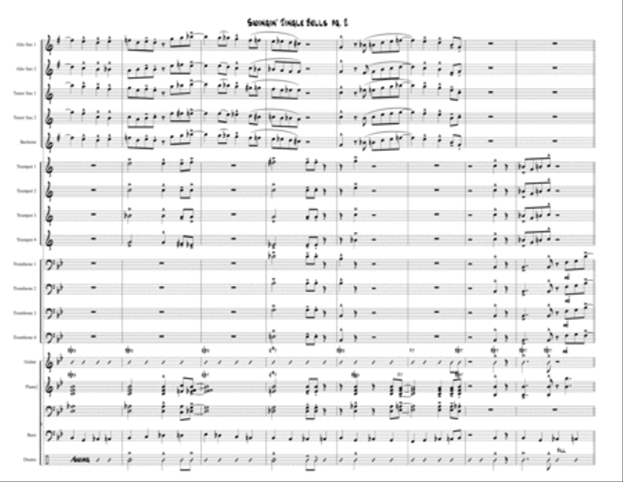 Swingin' Jingle Bells Jazz Ensemble scores gallery preview page 3