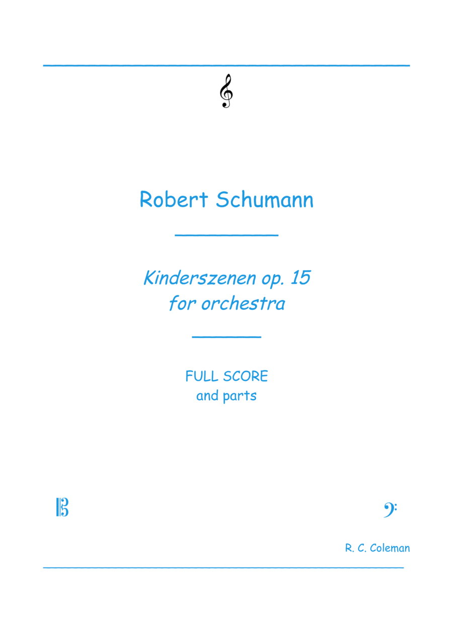 Schumann Kinderszenen op. 15 for orchestra Full Orchestra scores gallery preview page 1