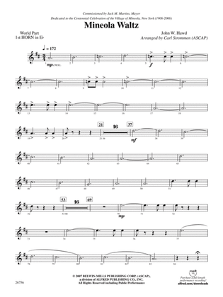 Mineola Waltz: (wp) 1st Horn in E-flat