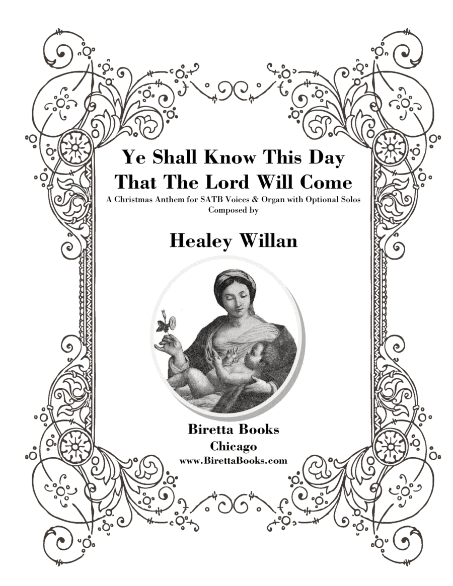 Ye Shall Know That The Lord Will Come 4-Part scores gallery preview page 1