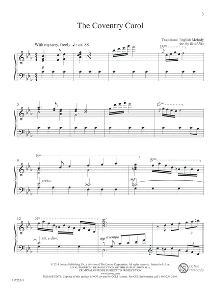 Born the King of Angels Piano Solo scores gallery preview page 3