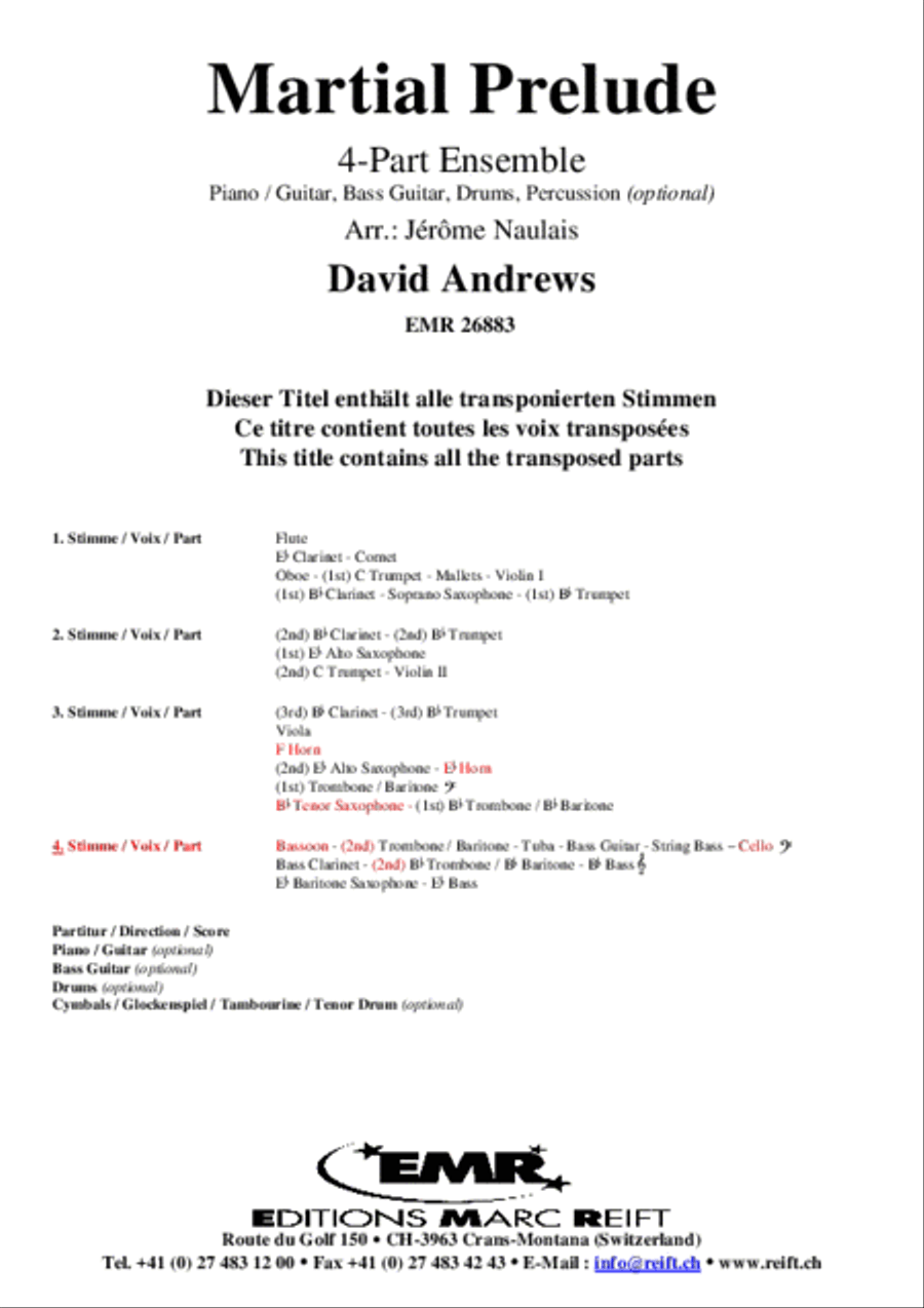 Martial Prelude Concert Band scores gallery preview page 2