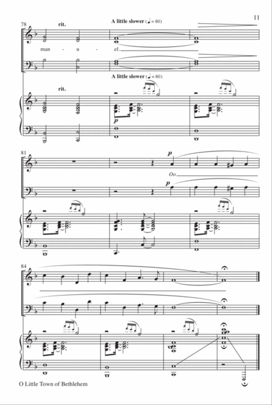 O Little Town of Bethlehem 4-Part scores gallery preview page 12