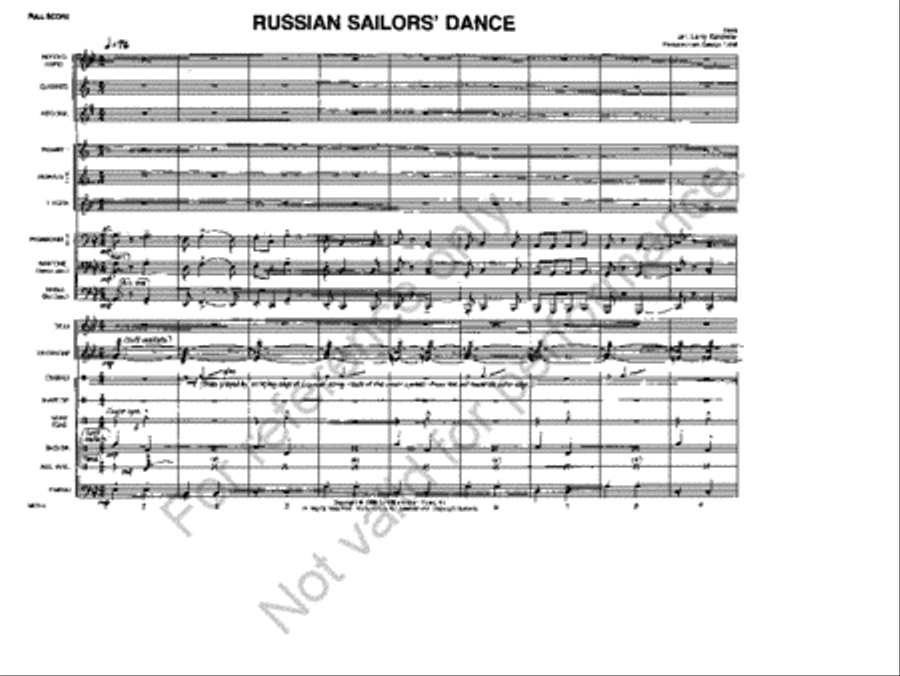 Russian Sailors' Dance Russian Sailors' Dance Marching Band scores gallery preview page 2