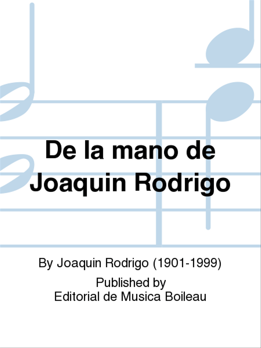 De la mano de Joaquin Rodrigo Biographies scores gallery preview page 1