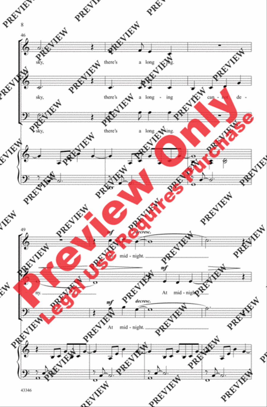 In the Dark of Midnight 3-Part scores gallery preview page 8